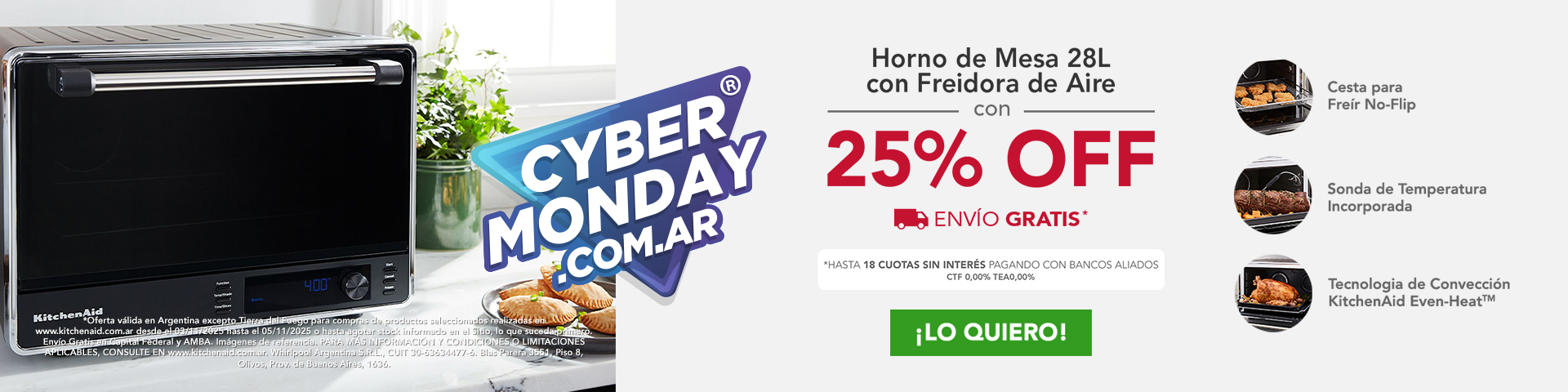 Cyber Monday Horno de Mesa 28L 