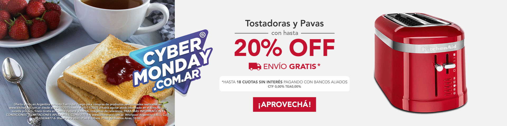 Cyber Monday Pavas y Tostadoras