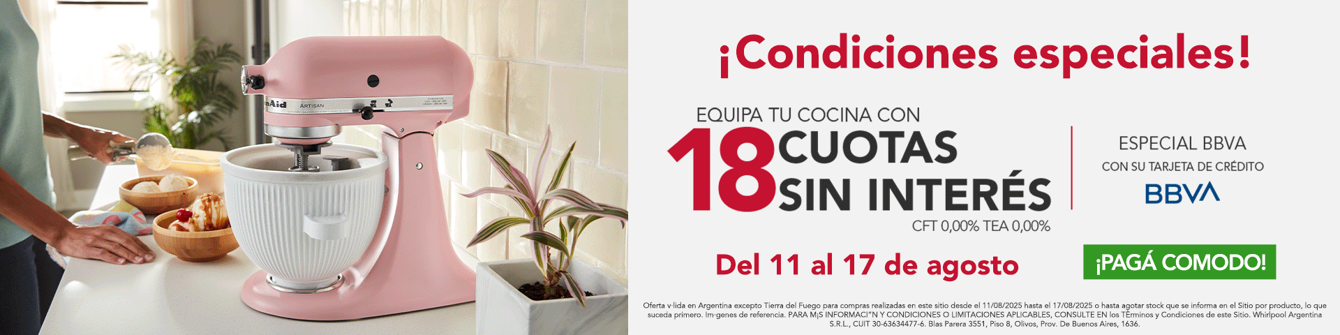 Hasta 18 Cuotas BBVA